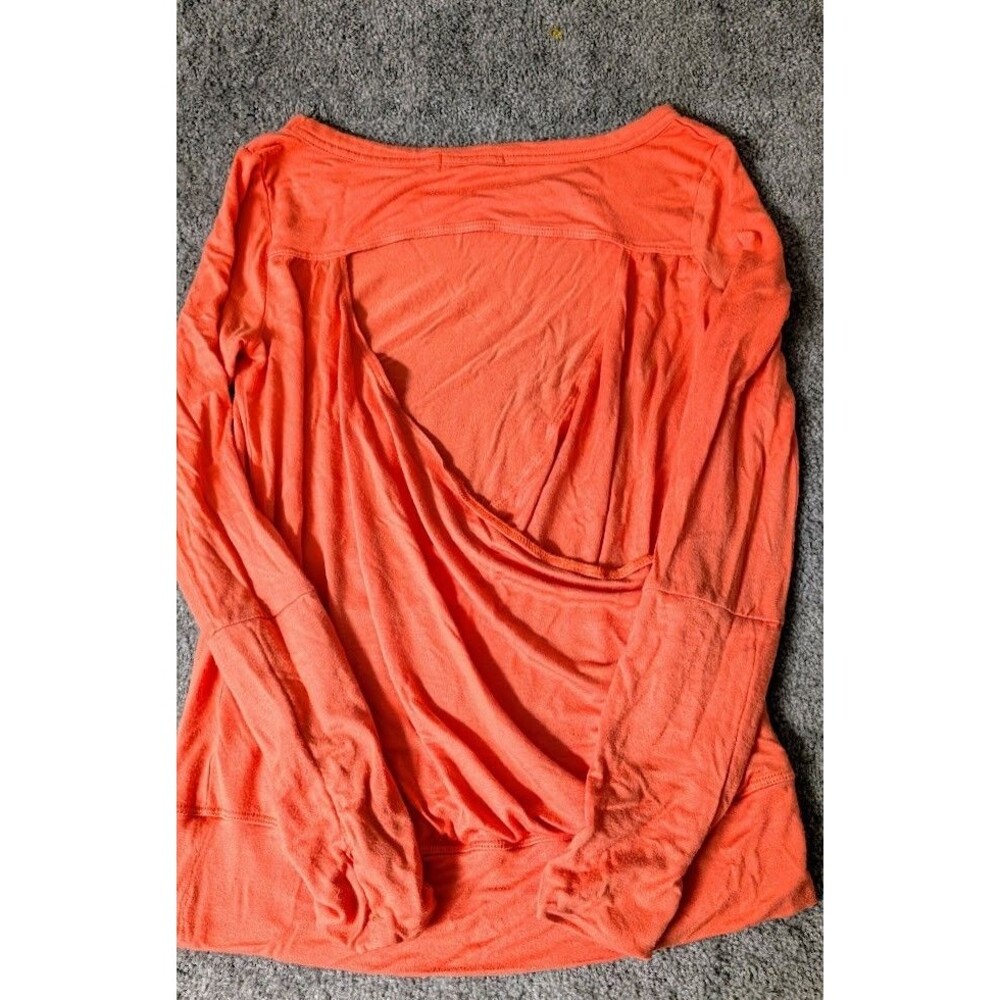 prAna Women’s Long Sleeve Top XS Orange Lightweight Casual Activewear Pullover - Picture 2 of 7